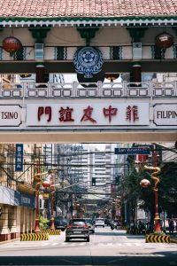 Street scene in Binondo Chinatown Manila