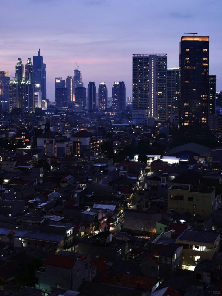 Jakarta skyline at night