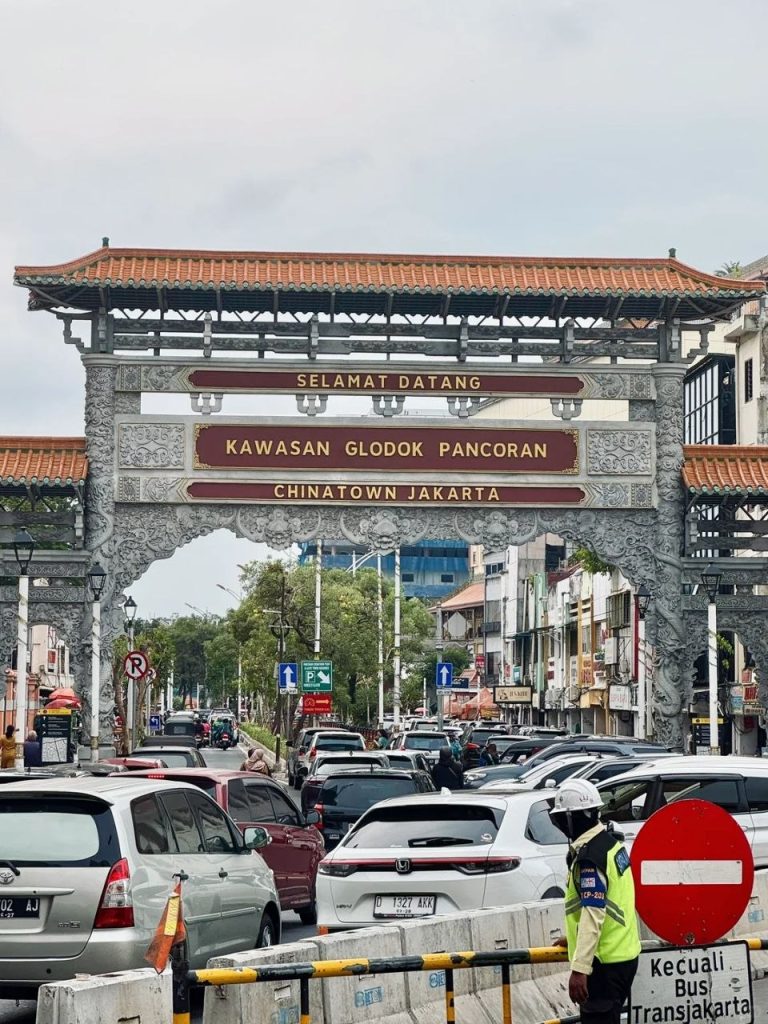 Glodok Chinatown street in Jakarta