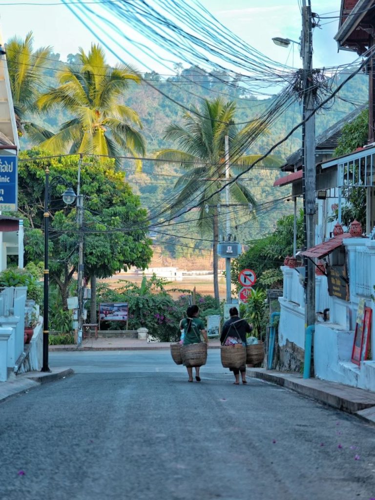 Quiet street life in Laos
