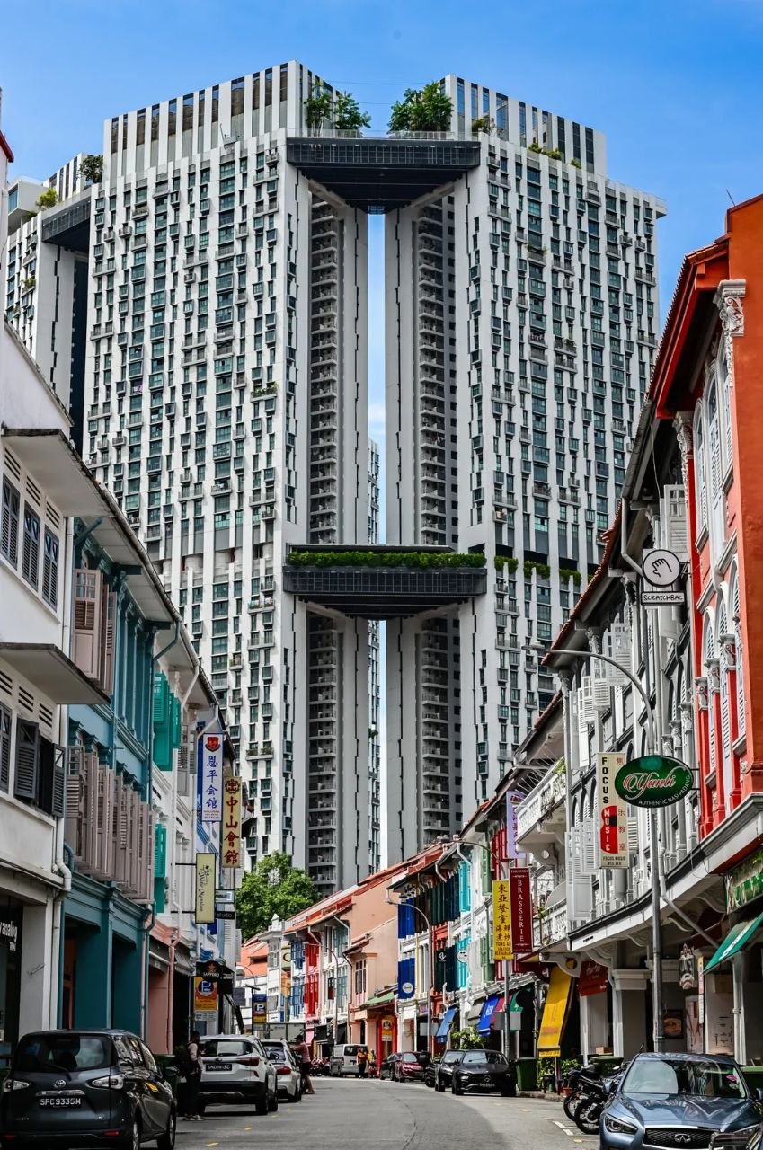 Street view in Singapore city