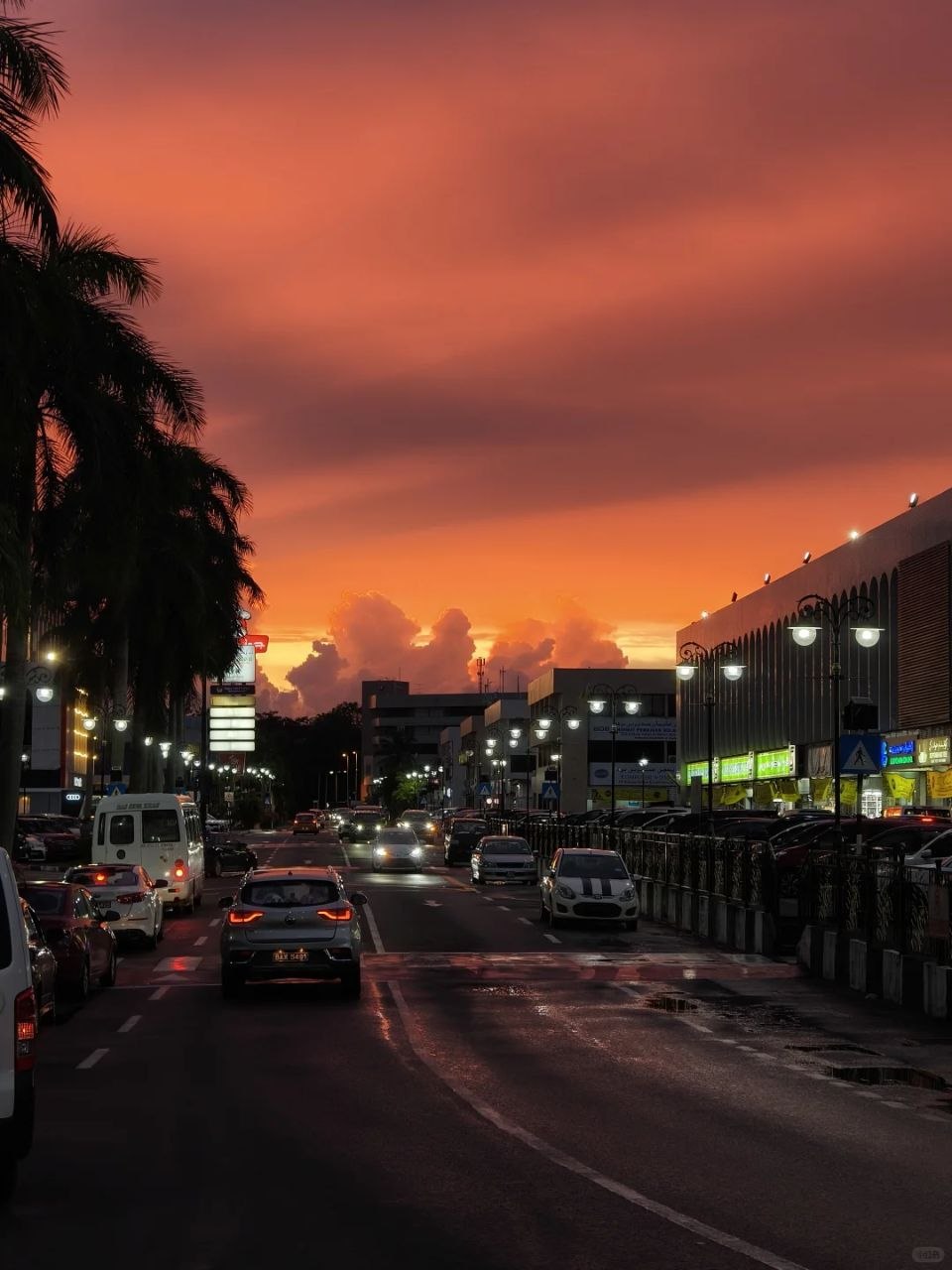 Evening street in Brunei
