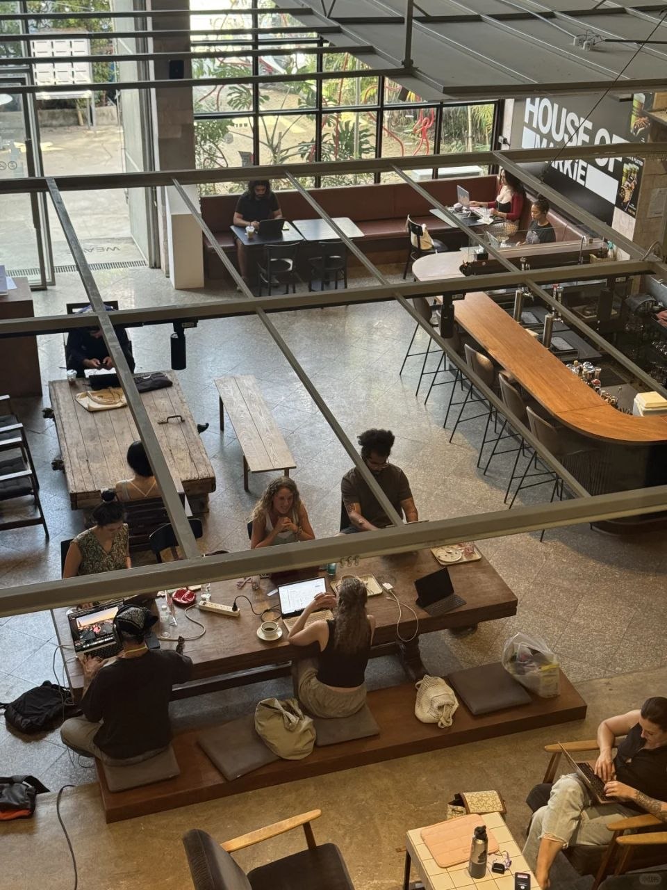 Digital nomads working from a cafe in Chiang Mai Thailand