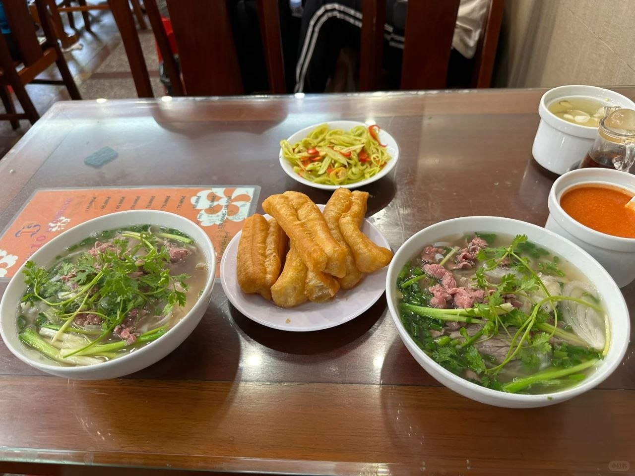 Traditional Vietnamese noodle soup in Hanoi