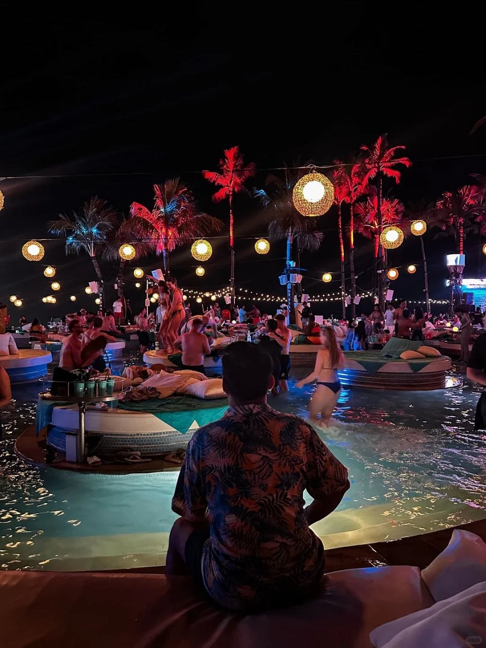 Beach club nightlife scene in Canggu Bali
